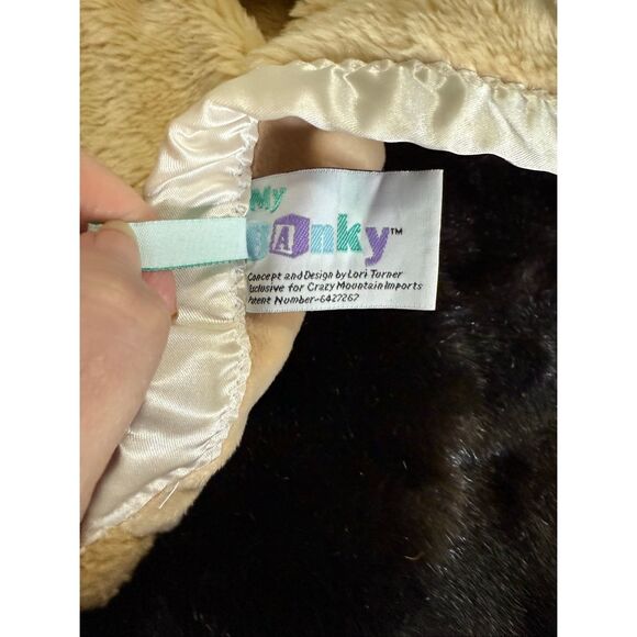 My Blanky Lori Turner Boy Girl Big Plush Brown Puppy Dog Lovey Blanket 3D RICH - Picture 3 of 4